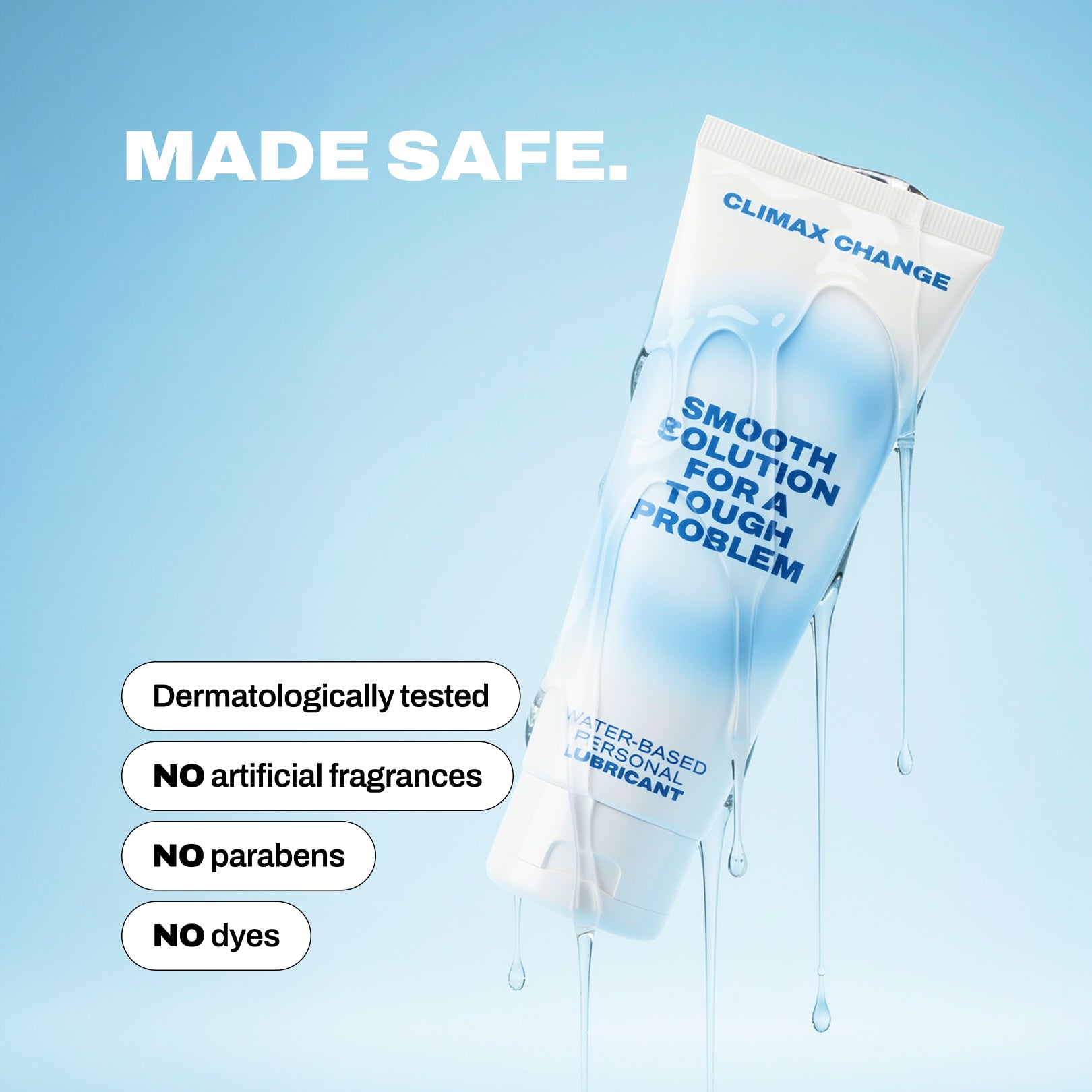 Water-based Lube - Natural Comfort & Easy Cleanup | Climax Change Water-based Lube - Natural Comfort & Easy Cleanup | Climax Change